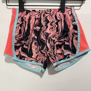 Nike Dri-Fit Tempo Youth Girls Running Shorts Size 6X Coral And Black